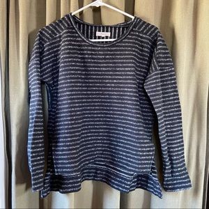 Madewell Black Striped Long sleeve Top